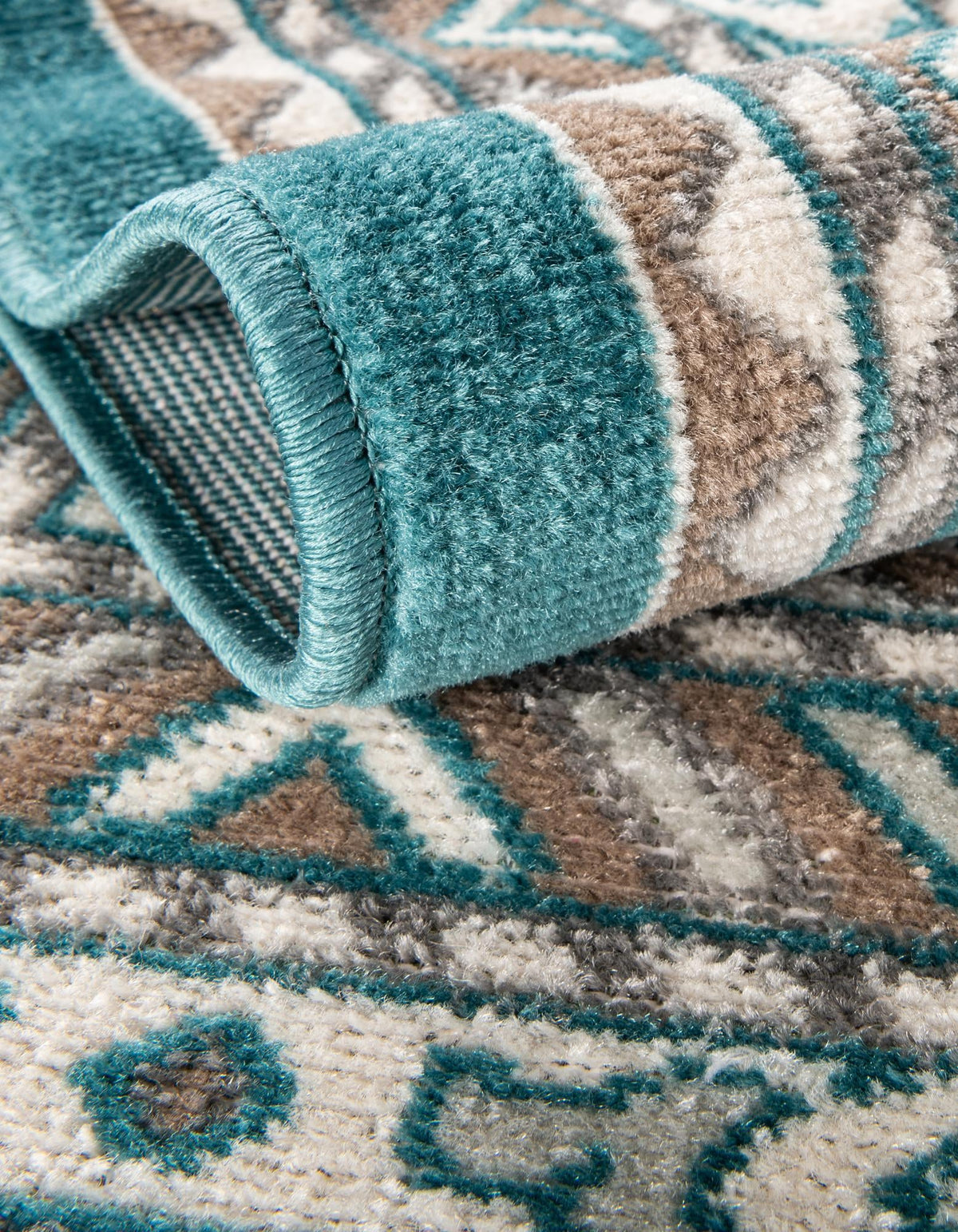 Soho Elegance Collection Area Rug -  Mercer (Turquoise) Rectangle Turquoise  lifestyle 6