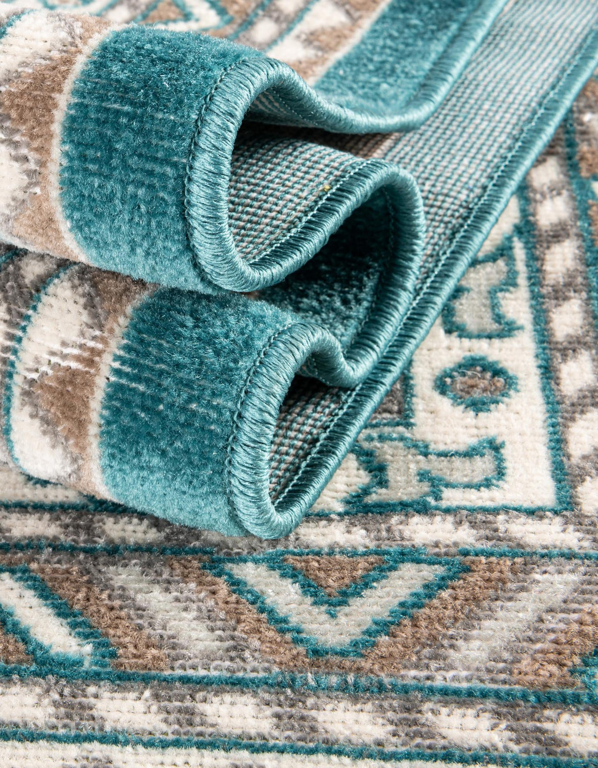 Soho Elegance Collection Area Rug -  Mercer (Turquoise) Rectangle Turquoise  lifestyle 13