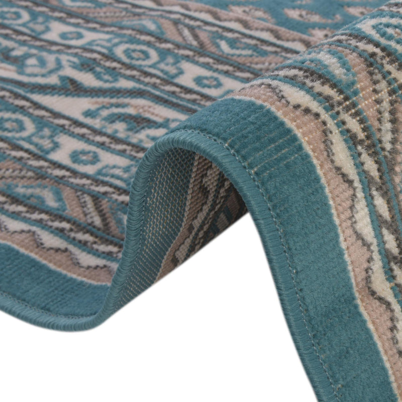 Soho Elegance Collection Area Rug -  Mercer (Turquoise) Rectangle Turquoise  lifestyle 18
