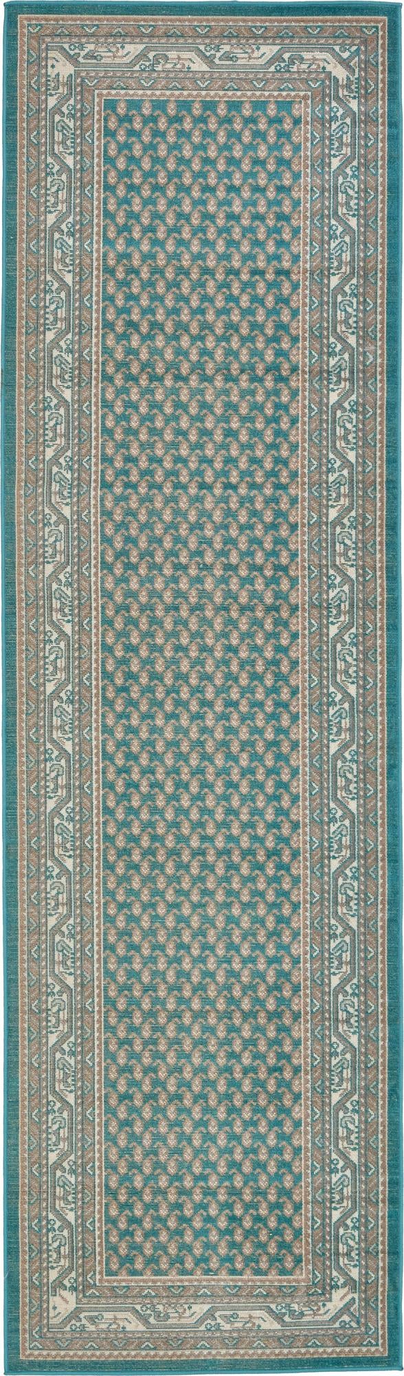 Soho Elegance Collection Area Rug -  Mercer (Turquoise) Runner Turquoise  lifestyle 16