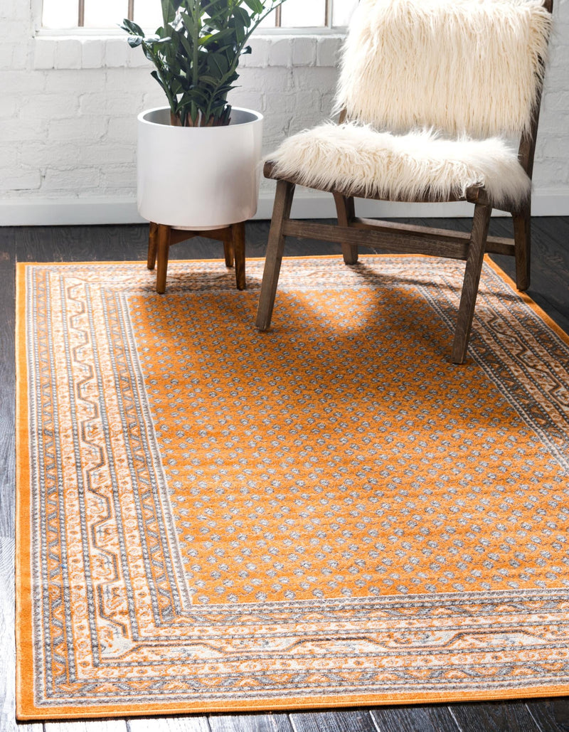 Soho Elegance Collection Area Rug -  Mercer (Orange) Rectangle Orange  lifestyle 2