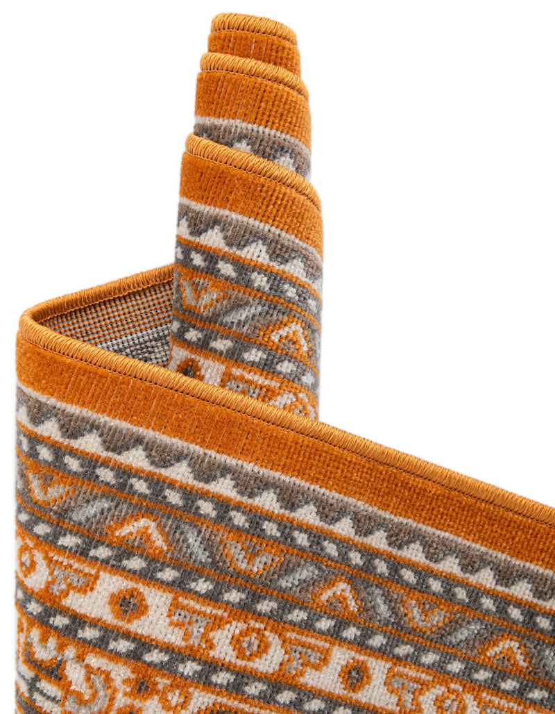 Soho Elegance Collection Area Rug -  Mercer (Orange) Rectangle Orange  lifestyle 11