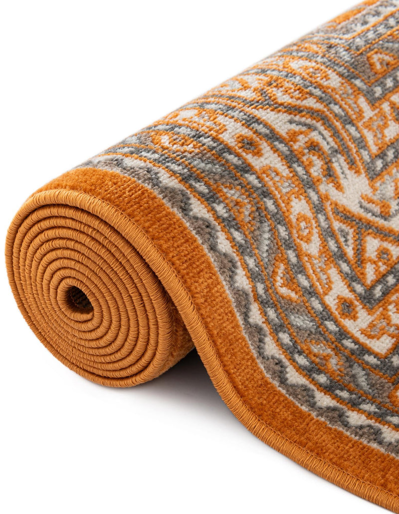 Soho Elegance Collection Area Rug -  Mercer (Orange) Rectangle Orange  lifestyle 12