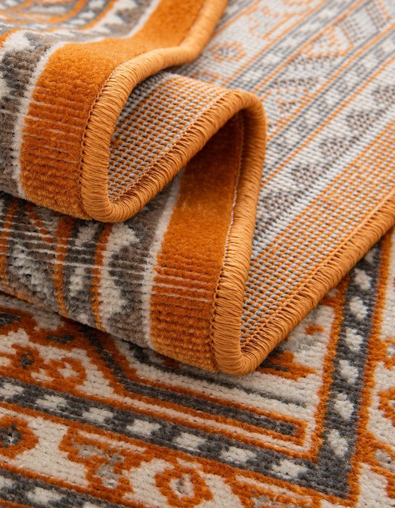 Soho Elegance Collection Area Rug -  Mercer (Orange) Rectangle Orange  lifestyle 13