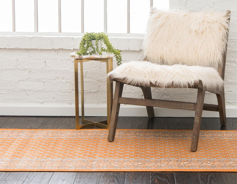 Soho Elegance Collection Area Rug -  Mercer (Orange) Runner Orange  lifestyle 21
