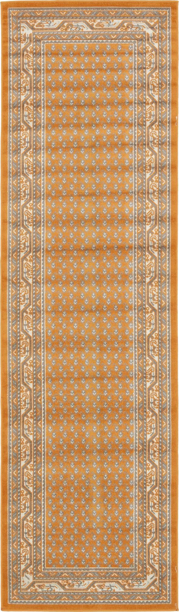 Soho Elegance Collection Area Rug -  Mercer (Orange) Runner Orange  lifestyle 15