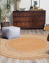 Soho Elegance Collection Area Rug -  Mercer (Orange) Round Orange  lifestyle 20