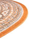 Soho Elegance Collection Area Rug -  Mercer (Orange) Round Orange  lifestyle 27