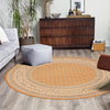 Soho Elegance Collection Area Rug -  Mercer (Orange) Round Orange  lifestyle 43