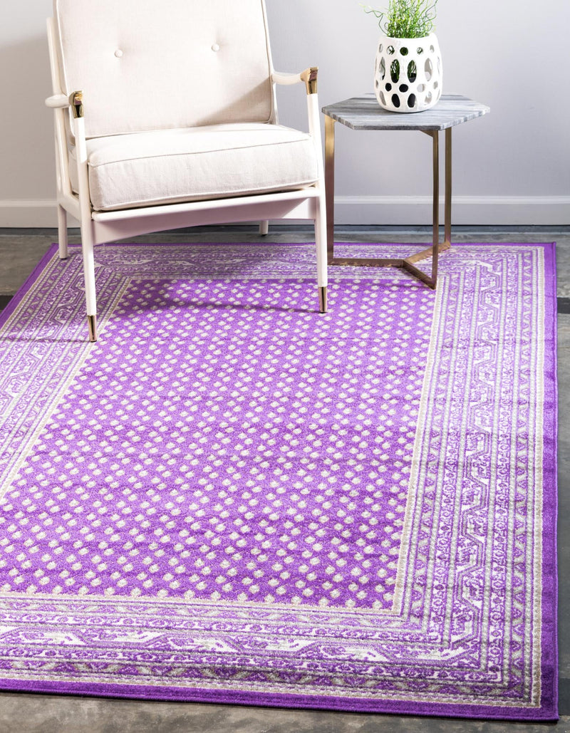 Soho Elegance Collection Area Rug -  Mercer (Violet) Rectangle Violet  lifestyle 2