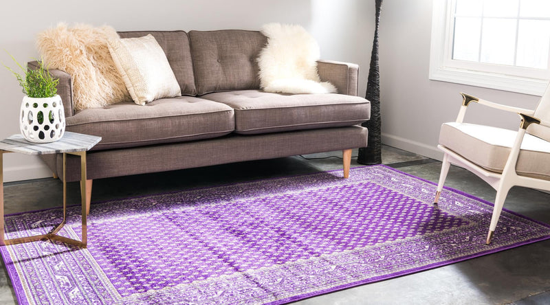 Soho Elegance Collection Area Rug -  Mercer (Violet) Rectangle Violet  lifestyle 3