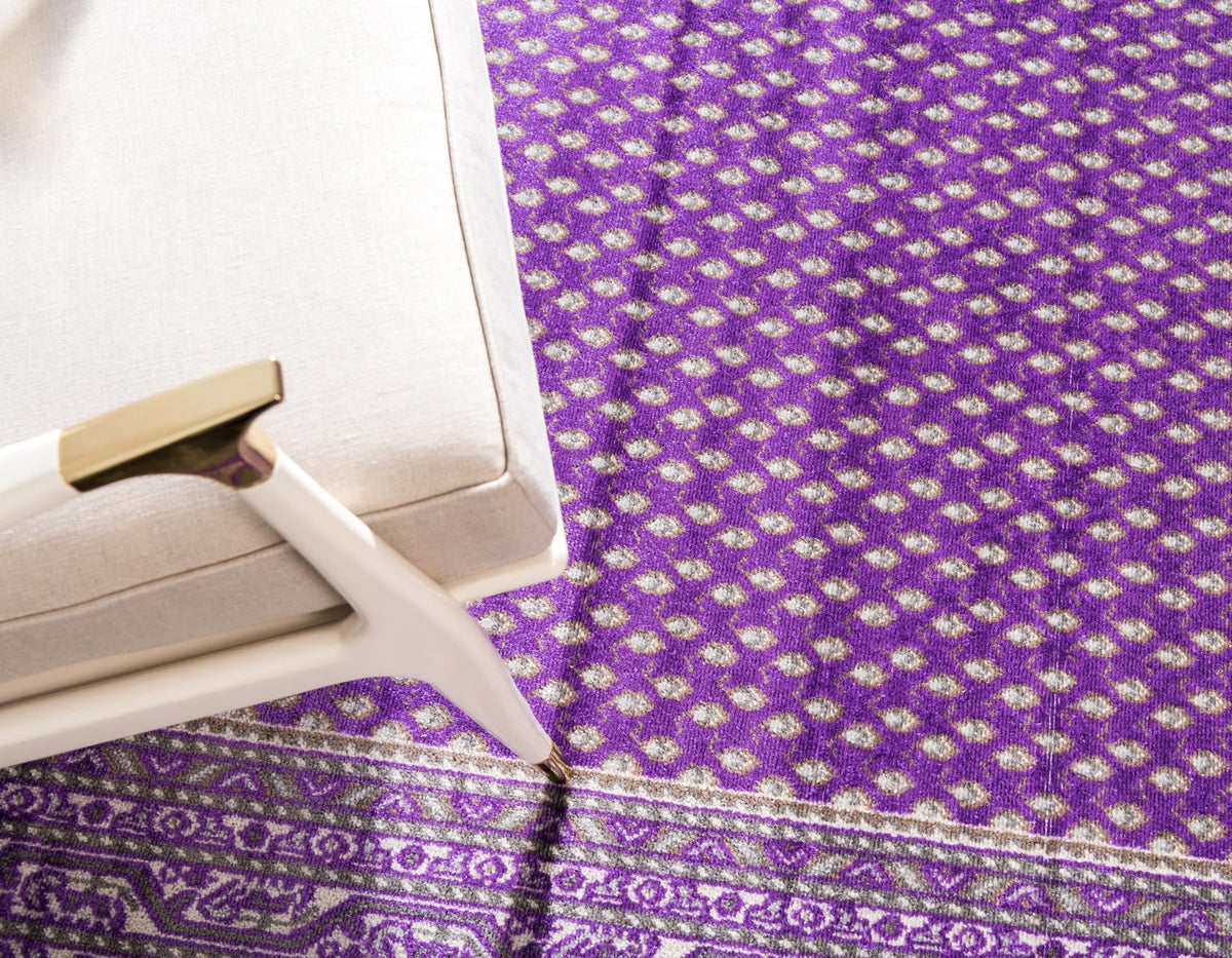 Soho Elegance Collection Area Rug -  Mercer (Violet) Rectangle Violet  lifestyle 6
