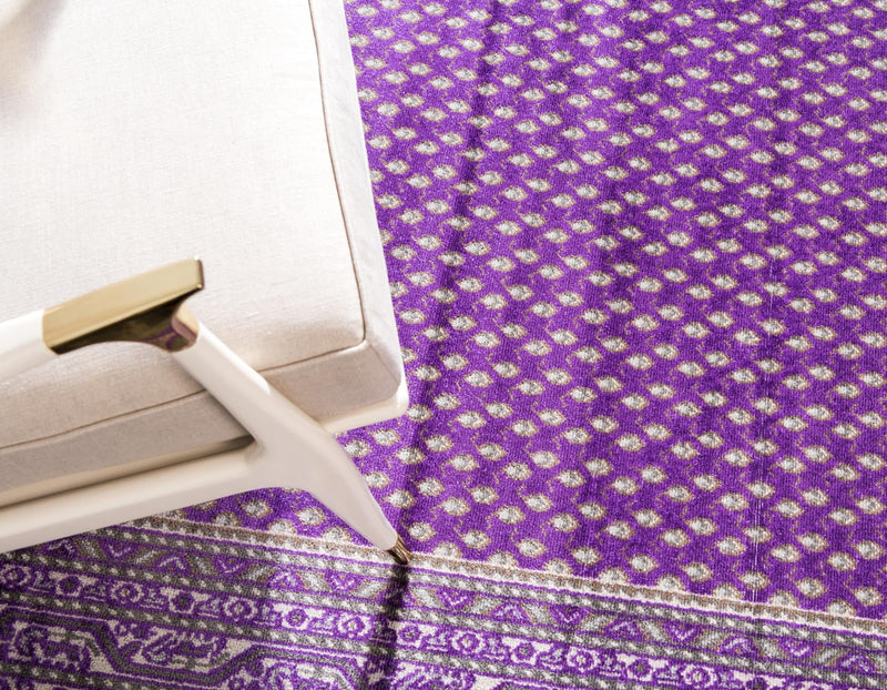 Soho Elegance Collection Area Rug -  Mercer (Violet) Rectangle Violet  lifestyle 6