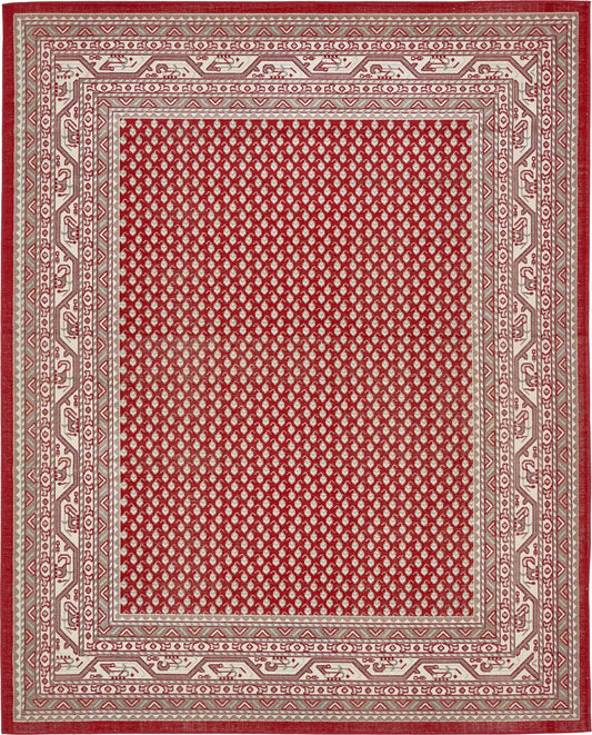 Soho Elegance Collection Area Rug -  Mercer (Red) Rectangle Red  lifestyle 2