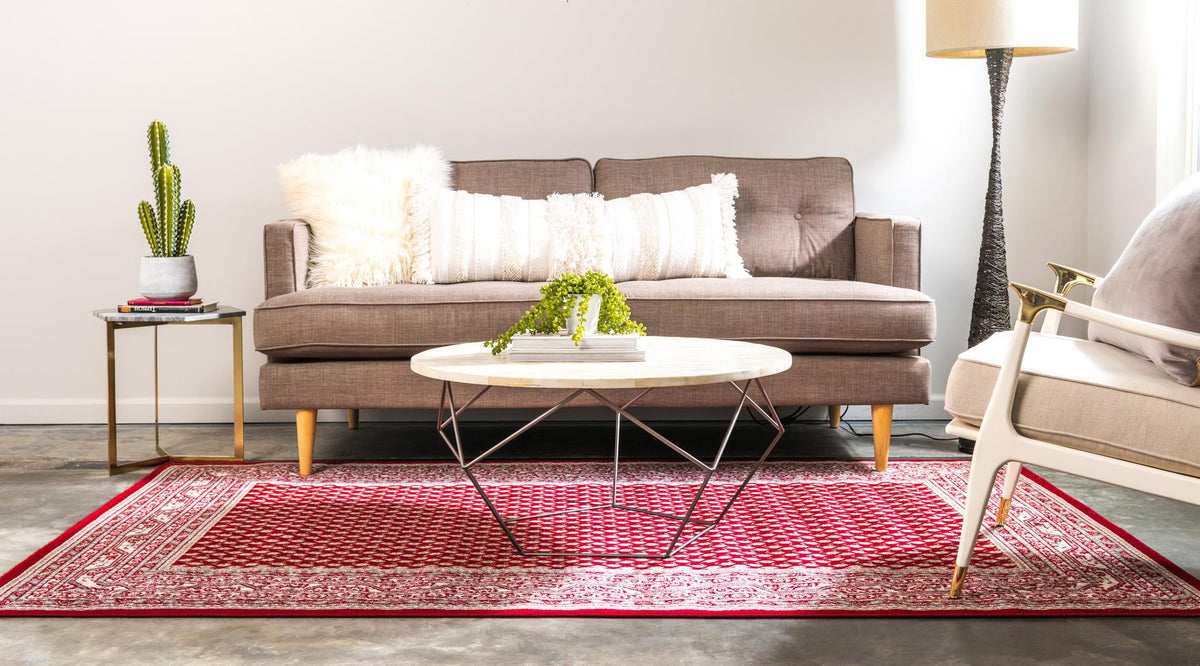 Soho Elegance Collection Area Rug -  Mercer (Red) Rectangle Red  lifestyle 4