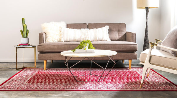 Soho Elegance Collection Area Rug -  Mercer (Red) Rectangle Red  lifestyle 4