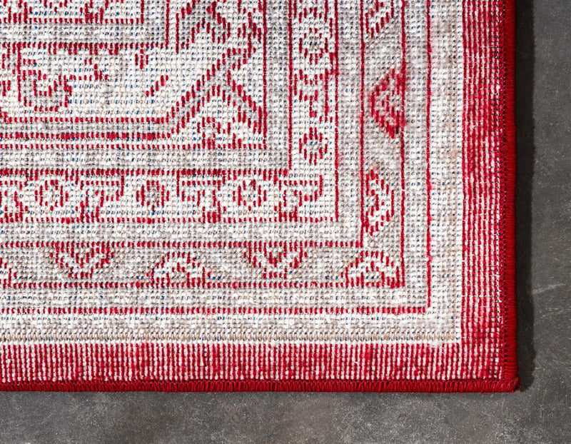 Soho Elegance Collection Area Rug -  Mercer (Red) Rectangle Red  lifestyle 17