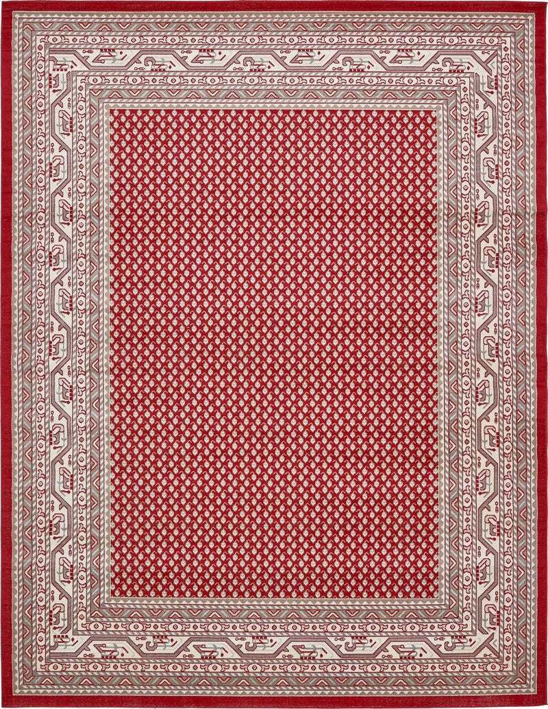 Soho Elegance Collection Area Rug -  Mercer (Red) Rectangle Red  lifestyle 3