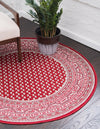 Soho Elegance Collection Area Rug -  Mercer (Red) Round Red  lifestyle 14