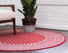 Soho Elegance Collection Area Rug -  Mercer (Red) Round Red  lifestyle 18