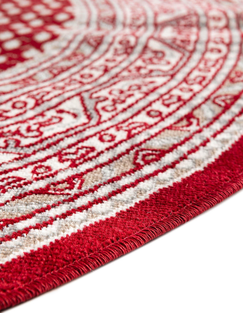 Soho Elegance Collection Area Rug -  Mercer (Red) Round Red  lifestyle 34