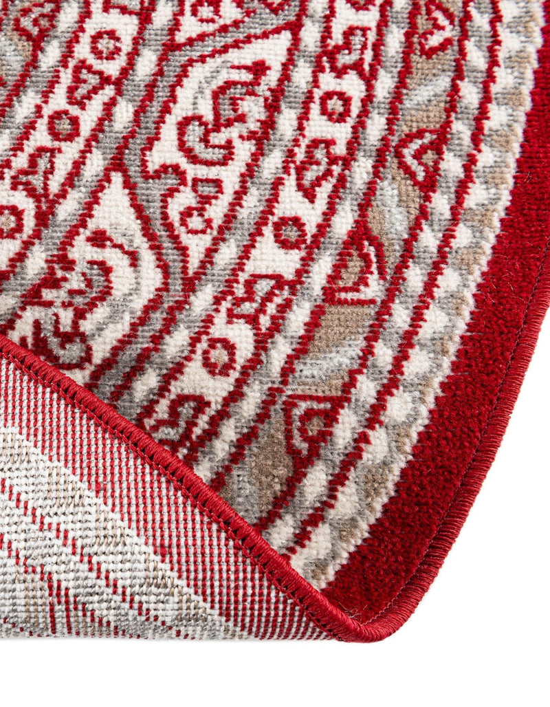 Soho Elegance Collection Area Rug -  Mercer (Red) Round Red  lifestyle 35