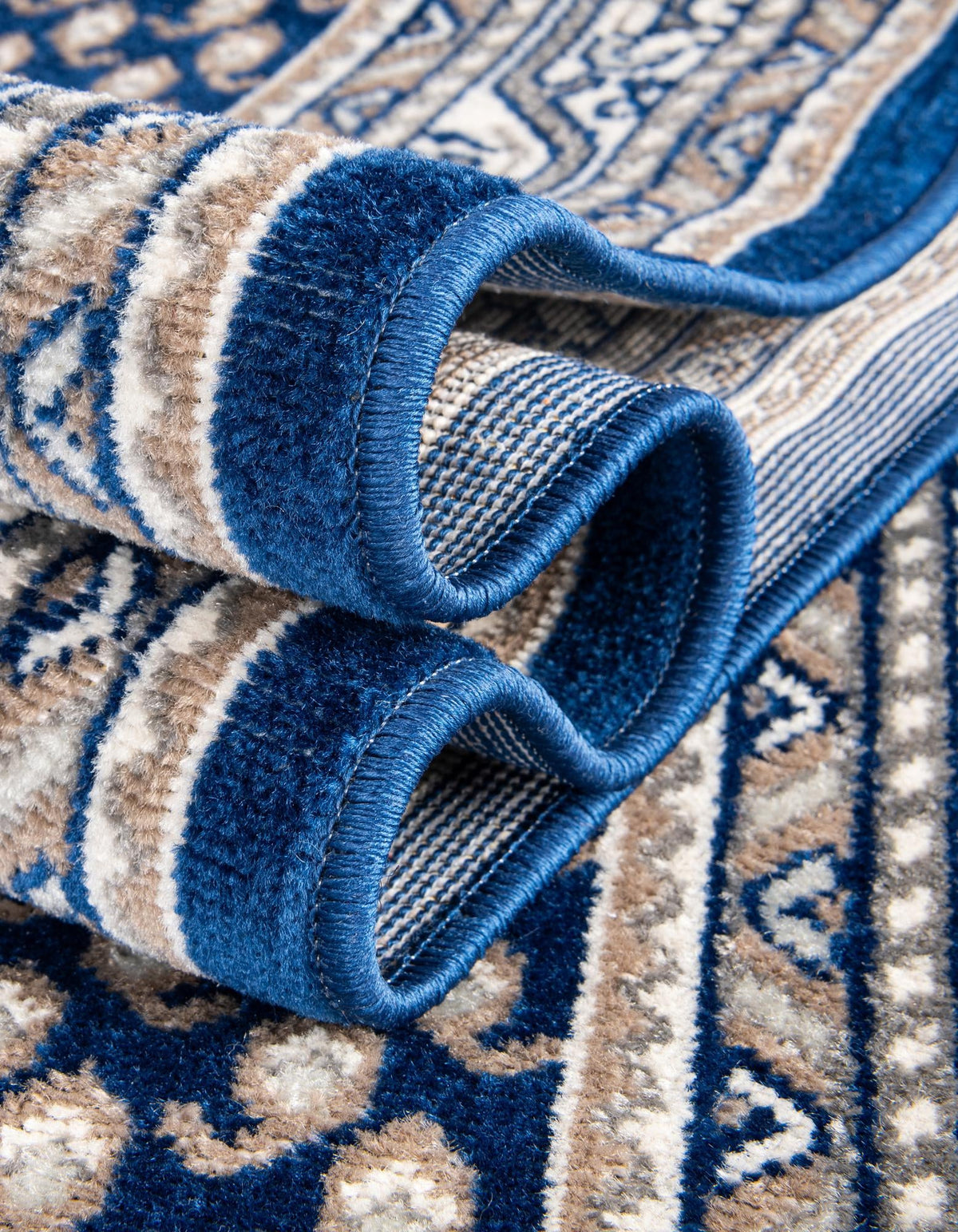Soho Elegance Collection Area Rug -  Mercer (Blue) Rectangle Blue  lifestyle 13