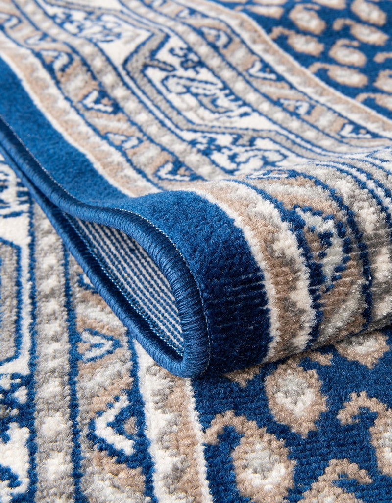 Soho Elegance Collection Area Rug -  Mercer (Blue) Rectangle Blue  lifestyle 15