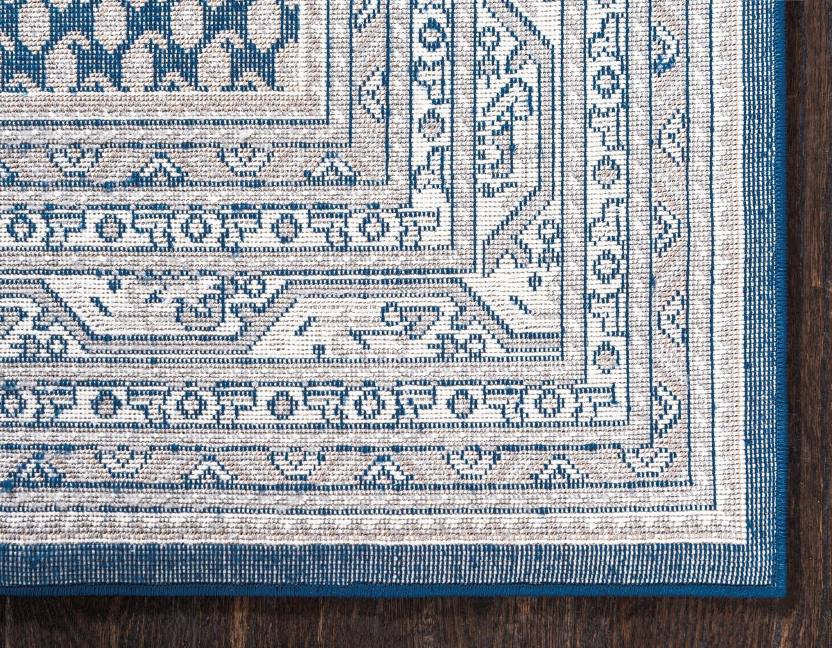 Soho Elegance Collection Area Rug -  Mercer (Blue) Rectangle Blue  lifestyle 18