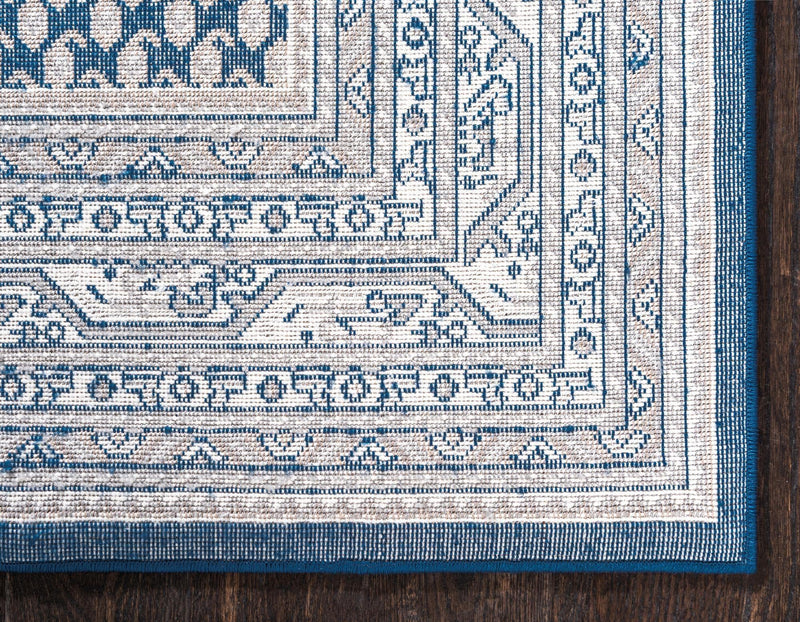Soho Elegance Collection Area Rug -  Mercer (Blue) Rectangle Blue  lifestyle 18