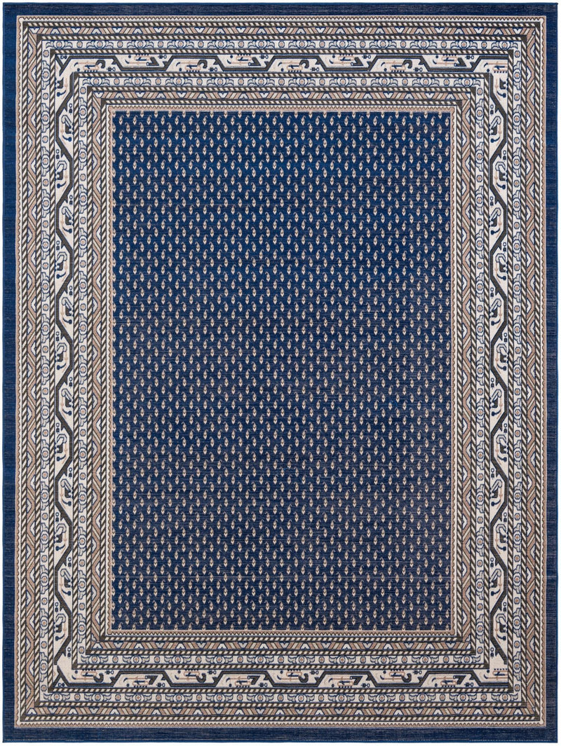 Soho Elegance Collection Area Rug -  Mercer (Blue) Rectangle Blue  lifestyle 2