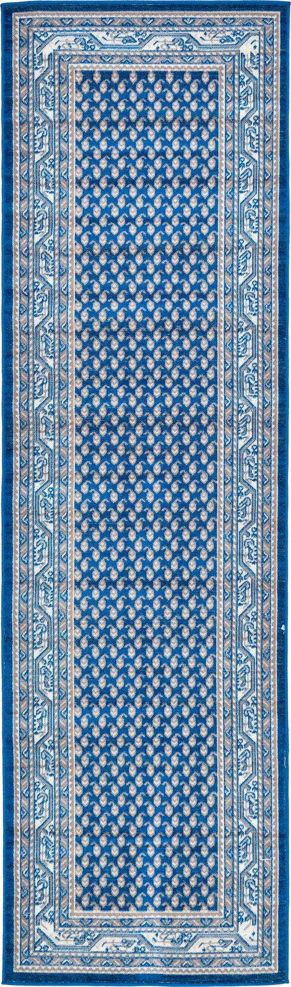 Soho Elegance Collection Area Rug -  Mercer (Blue) Runner Blue  lifestyle 16