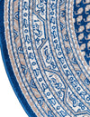 Soho Elegance Collection Area Rug -  Mercer (Blue) Round Blue  lifestyle 36