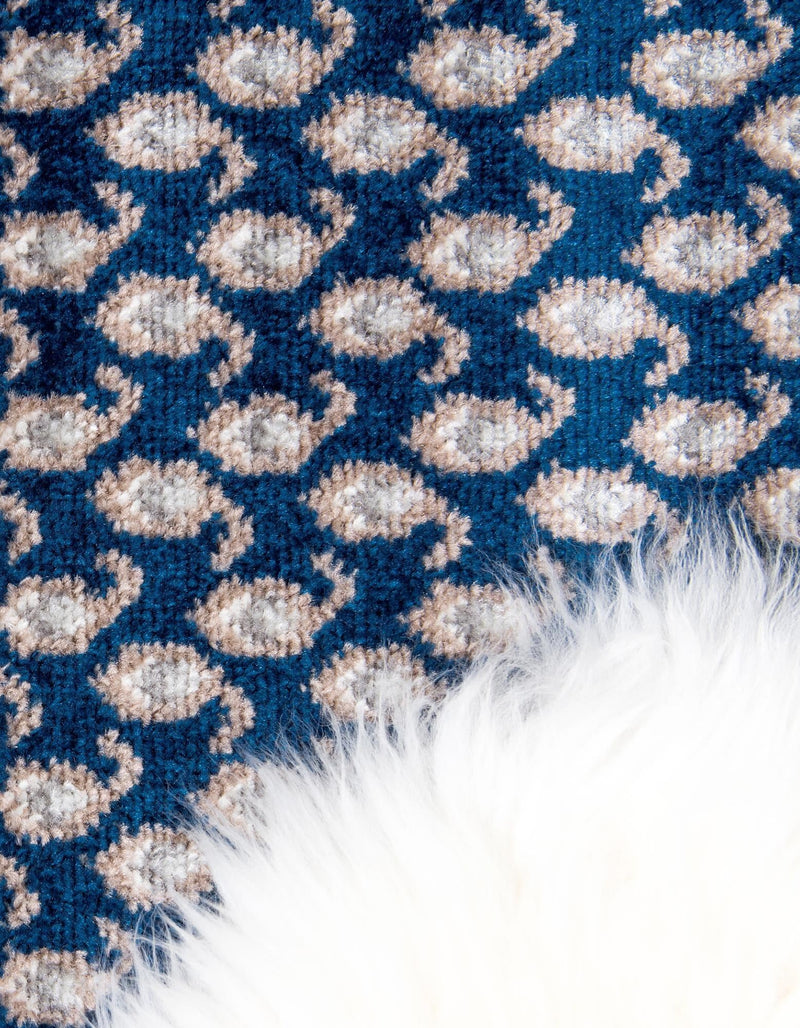 Soho Elegance Collection Area Rug -  Mercer (Blue) Round Blue  lifestyle 37