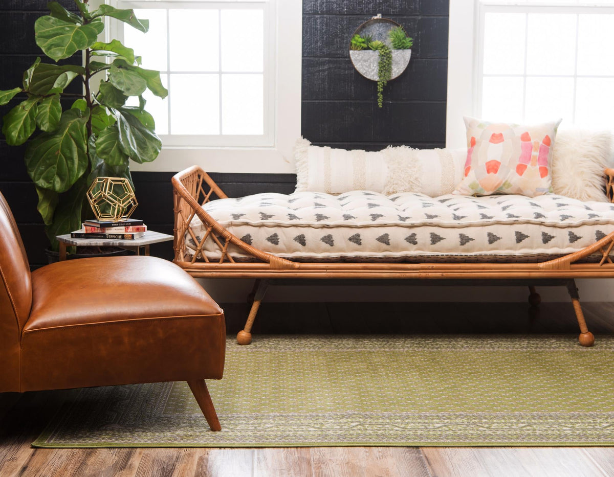 Soho Elegance Collection Area Rug -  Mercer (Green) Rectangle Green  lifestyle 4
