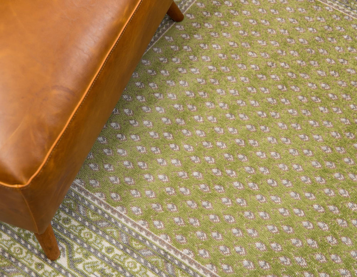 Soho Elegance Collection Area Rug -  Mercer (Green) Rectangle Green  lifestyle 6