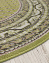 Soho Elegance Collection Area Rug -  Mercer (Green) Round Green  lifestyle 27