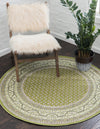 Soho Elegance Collection Area Rug -  Mercer (Green) Round Green  lifestyle 13