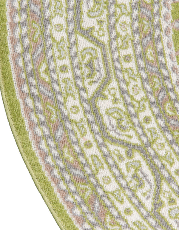 Soho Elegance Collection Area Rug -  Mercer (Green) Round Green  lifestyle 21