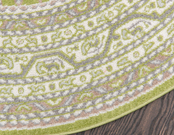 Soho Elegance Collection Area Rug -  Mercer (Green) Round Green  lifestyle 20