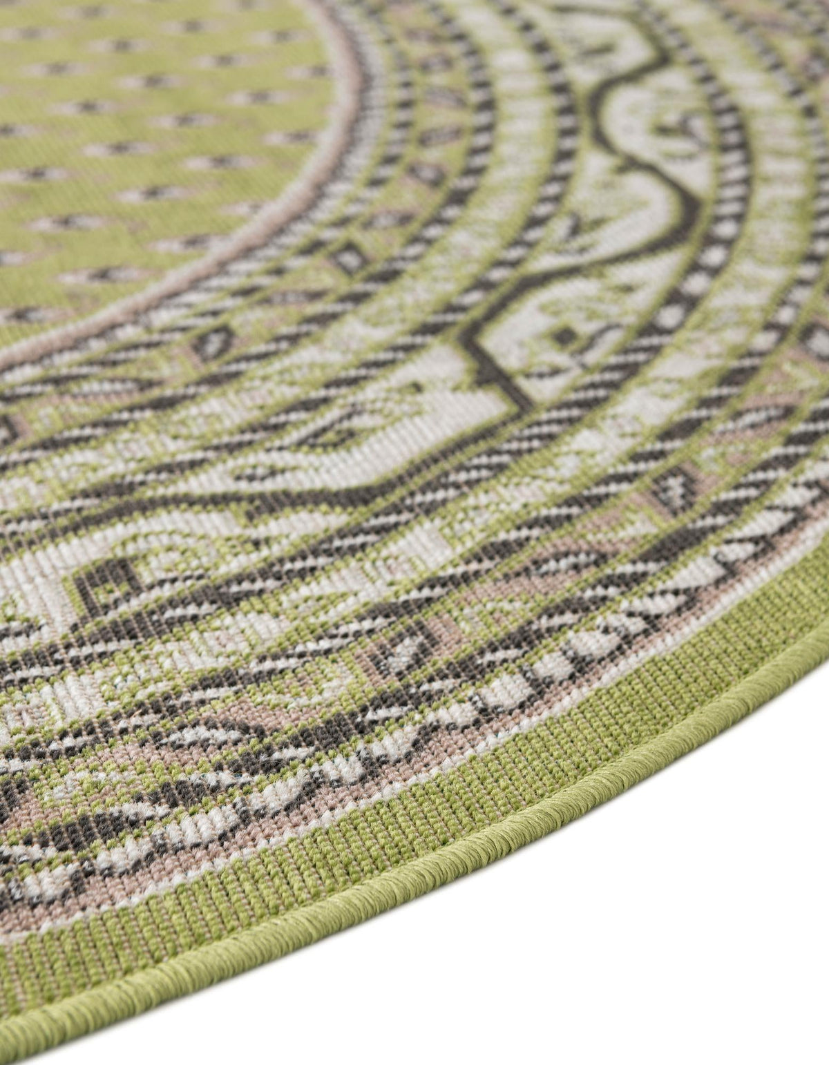 Soho Elegance Collection Area Rug -  Mercer (Green) Round Green  lifestyle 23