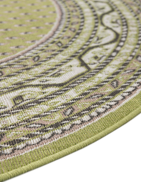Soho Elegance Collection Area Rug -  Mercer (Green) Round Green  lifestyle 23