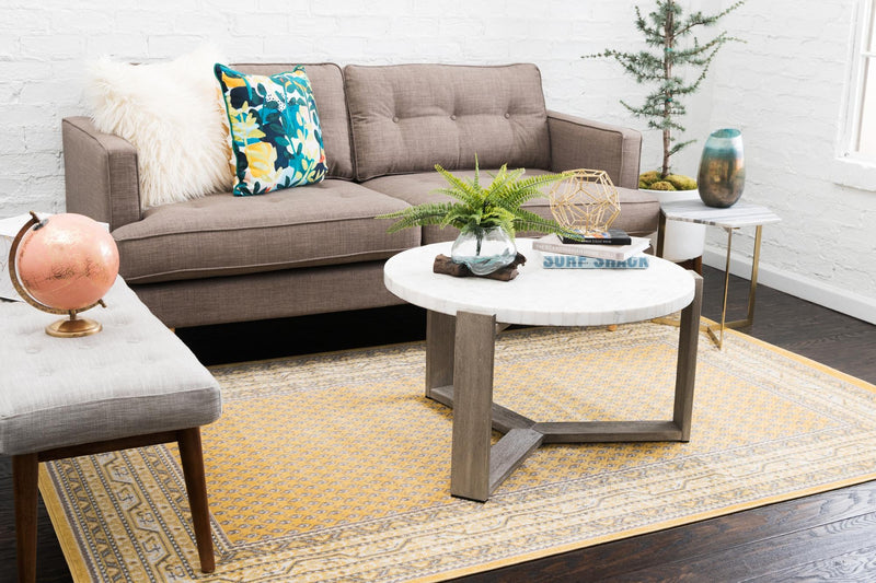 Soho Elegance Collection Area Rug -  Mercer (Yellow) Rectangle Yellow  lifestyle 3