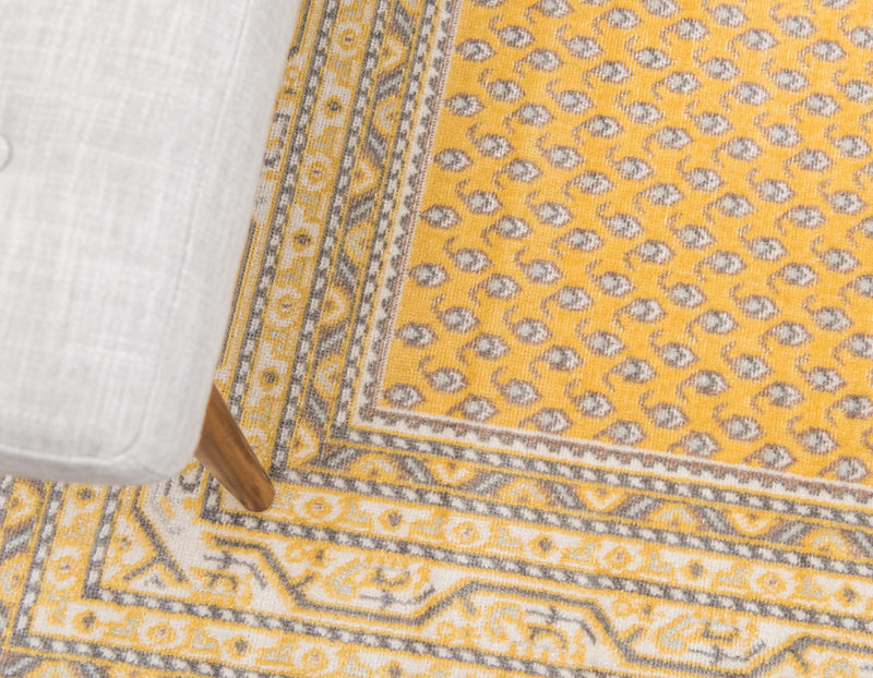 Soho Elegance Collection Area Rug -  Mercer (Yellow) Rectangle Yellow  lifestyle 6