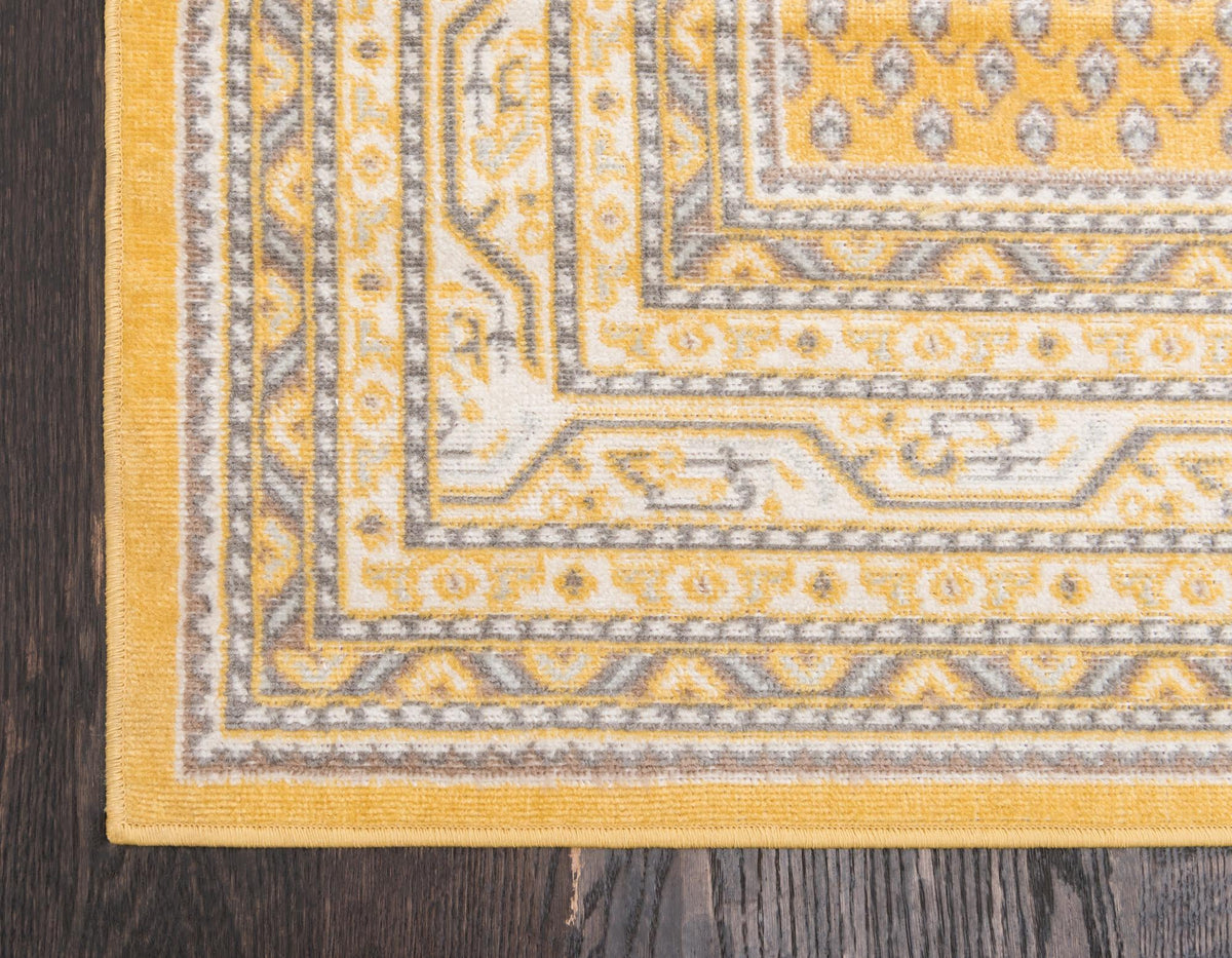 Soho Elegance Collection Area Rug -  Mercer (Yellow) Rectangle Yellow  lifestyle 9