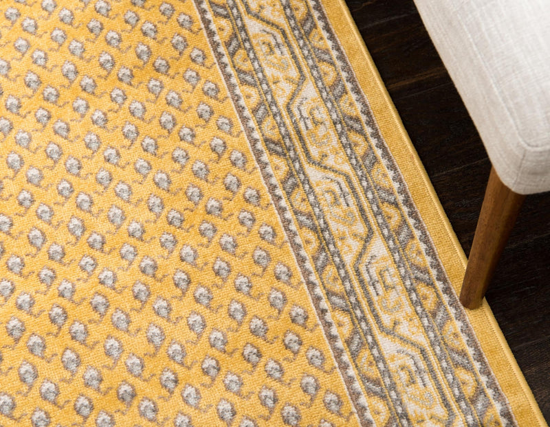 Soho Elegance Collection Area Rug -  Mercer (Yellow) Runner Yellow  lifestyle 18