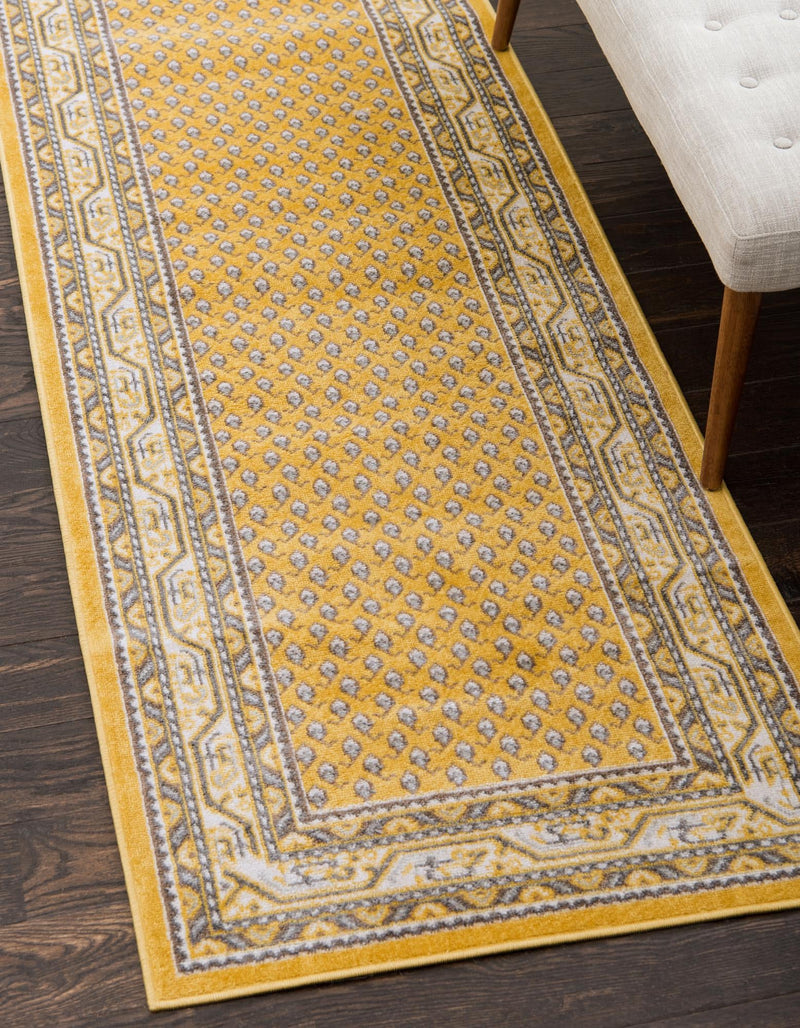 Soho Elegance Collection Area Rug -  Mercer (Yellow) Runner Yellow  lifestyle 22