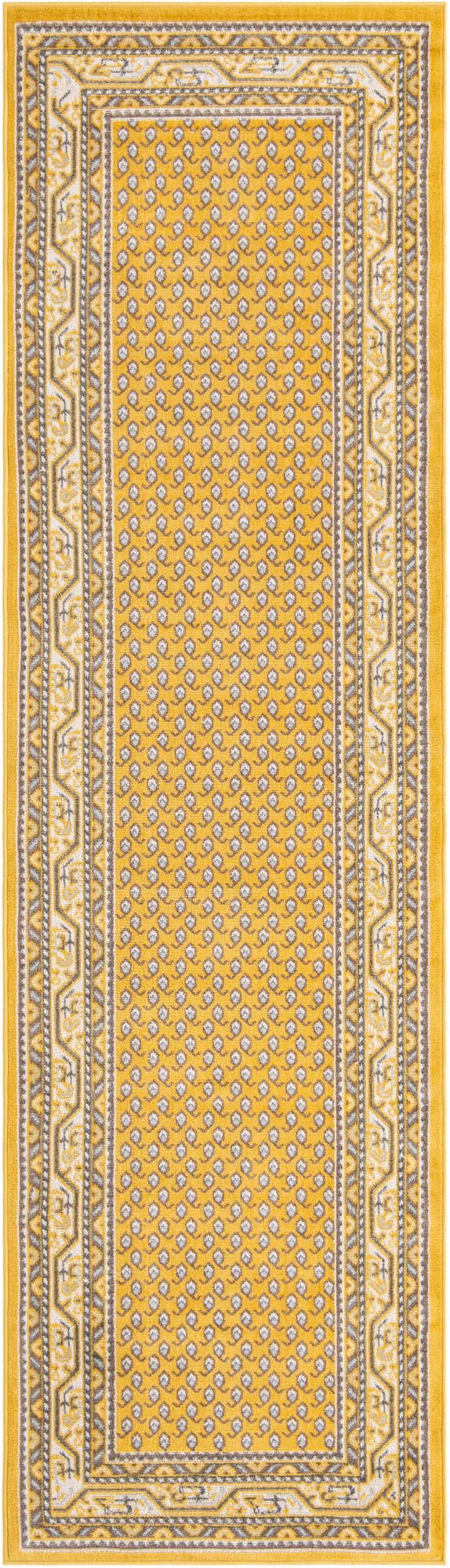 Soho Elegance Collection Area Rug -  Mercer (Yellow) Runner Yellow  lifestyle 11