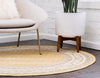 Soho Elegance Collection Area Rug -  Mercer (Yellow) Round Yellow  lifestyle 17