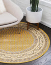 Soho Elegance Collection Area Rug -  Mercer (Yellow) Round Yellow  lifestyle 25